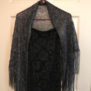 Vintage black maxi slip dress, Size 0